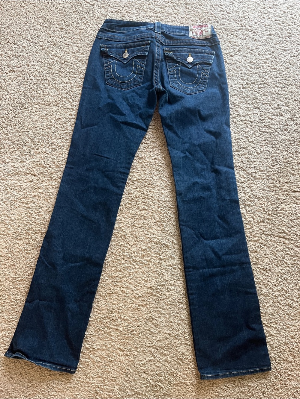 True Religion Women's Dark Blue Flare Jeans